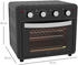 HomCom Minibackofen mit Umluft 30L Mini Ofen mit Backblech, Grillrost und Krümelblech, 90 °C-230 °C Heißluftfritteuse mit 7 Modi, Frittierkorb