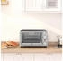 HomCom Mini Backofen 10 Liter 750W Timer 60 Minuten Backblech und Rost 36,5x26x22 cm Silber