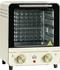 HomCom Minibackofen 15L Pizza-Ofen mit Backblech und Gitterrost, Edelstahl Cremeweiß 25,5 x 27,5 x 32 cm