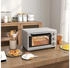 HomCom Mini Backofen 21L Pizza-Ofen Miniofen inkl. Backblech