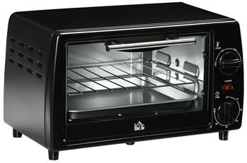HomCom Mini Backofen 10 L 750W Temperatur bis zu 230 ℃ Schwarz