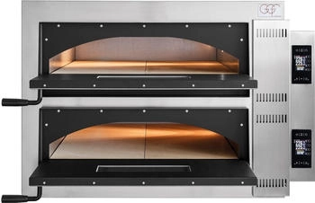Stalgast GGF Pizzaofen FRLine Digital, 2 Kammern Vollschamott für 6 Pizzen...