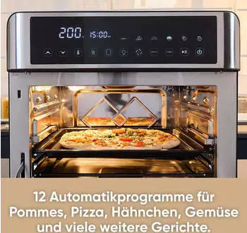 Severin TO 9579 – Severin TO 9579 verbindet Backgrill und Heißluftfunktion im kompakten Format