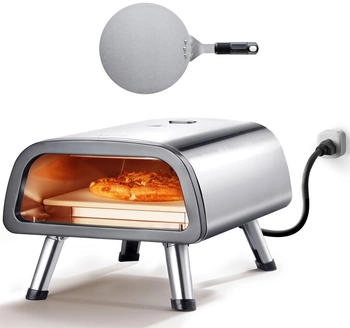 VEVOR Kommerzieller Pizzaofen Backofen 305mm Pizzamaker Elektrisch 1 Drehknopf