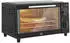 HomCom Minibackofen 9L, mit Backblech, Grillrost, 100 °C230 °C, 60 Min. Timer, 750W, Edelstahl, Schwarz, Schwarz