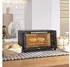 HomCom Minibackofen 9L, mit Backblech, Grillrost, 100 °C230 °C, 60 Min. Timer, 750W, Edelstahl, Schwarz, Schwarz