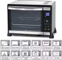 Rommelsbacher Minibackofen "Elektronik Back & Grill Ofen BGE 1580/E"