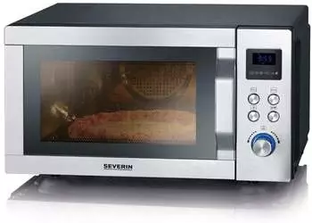Severin 7759 4-in-1 Mikrowelle mit Doppelgrill Edelstahl/schwarz-matt