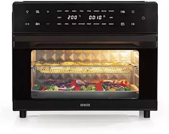 N8WERK Digitaler Hei&szlig;luftofen Midnight Black 1800W