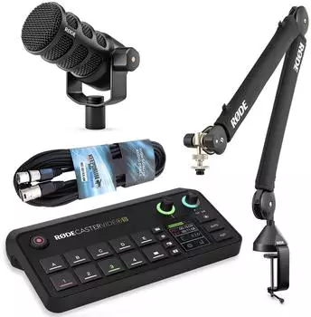 Rode RØDECaster Video S Produktions-Konsole PodMic USB Bundle (RCVIDS-SET2)