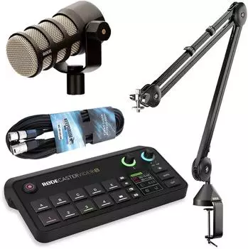 Rode RØDECaster Video S Produktions-Konsole PodMic Bundle (rcvids-set1)