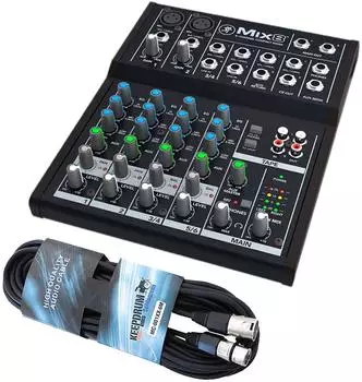 Mackie Mix8 kompakter 8-Kanal Analog-Mixer mit XLR-Kabel (mix8-xlr)