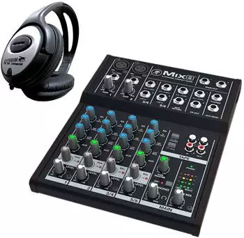 Mackie Mix8 kompakter 8-Kanal Analog-Mixer mit Kopfhörer (mix8-kh)