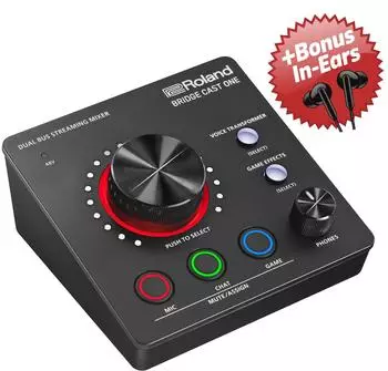 Roland Bridge Cast One Streaming Mixer mit In-Ear Kopfhörer (brcone-af33-pr)