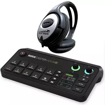 Rode Rodecaster Video S Produktions-Konsole mit Kopfhörer (rcvids-kh)