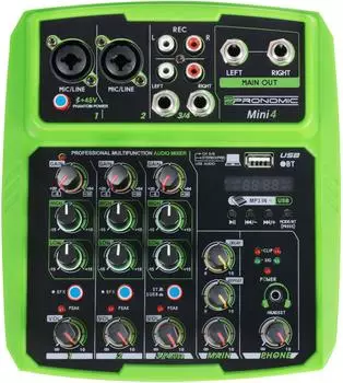 Pronomic Mini4 USB-Mischpult 4-Kanal mit Bluetooth