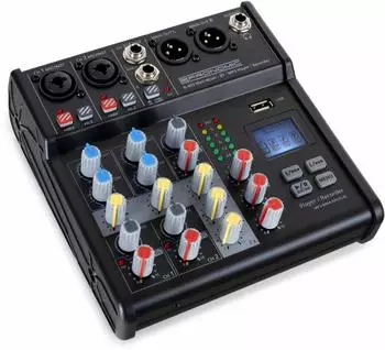 Pronomic B-403 Mini-Mixer 4-Kanal Bluetooth USB-Recording (00073861)