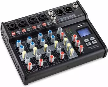 Pronomic B-603 6-Kanal Mini-Mixer mit Bluetooth und USB-Recording (00080510)
