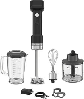KitchenAid Go Cordless Stabmixer mit Zubehör inklusive Akku Matt Schwarz