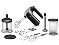 BOSCH Handmixer "HomeProfessional MFQ4885DE, 2x Edelst. Besen, 1x Knethaken, schwarz"