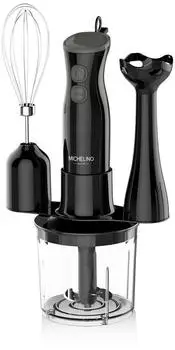 Michelino Stabmixer Set 5-tlg Schwarz 250W