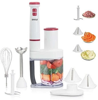 Bakaji Hand Blender with Steel Blades 600W