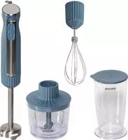 Guzzini Sous Chef Stabmixer mit Zubeh&ouml;r, navy blue (148400210)