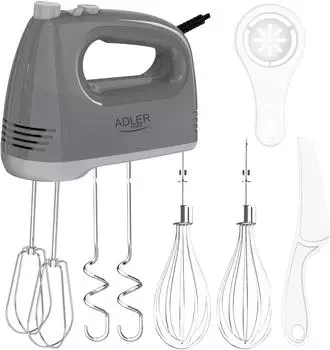 Adler Handmixer 750 W elektrisch Grau