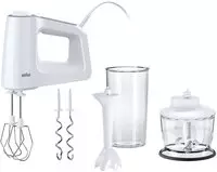 Braun Handmixer "MultiMix 3 HM 3135 WH - 500W, 5 Geschwindigkeiten + Turbo,