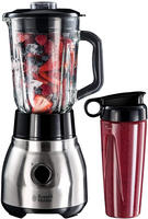 RUSSELL HOBBS Standmixer "2-in-1 Glas- 23821-56, Edelstahl" 600 W vollautom.