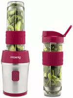 H.Koenig Standmixer SMOO10, mit 2 Trinkflaschen, 300 Watt, 570 ml, rot