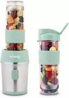 H.Koenig Standmixer SMOO18, mit 2 Trinkflaschen, 300 Watt, 570 ml, pastellgr&uuml;n
