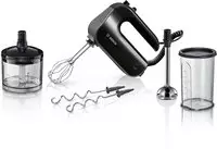 BOSCH Handmixer "Home Professional MFQ4980B, Edelstahl Besen/Knethaken, Mixfu&szlig;,