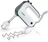 BOSCH Handmixer "MFQ49300, Edelst. R&uuml;hrbesen/Knethaken, 5 Stufen, Spiralkabel" 850 W