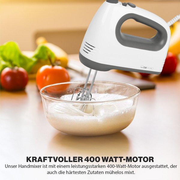 Clatronic HM3775 Handmixer Knethaken & Quirle 400W