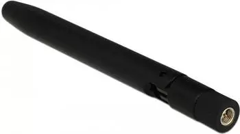 DeLock LoRa 863 928 MHz Antenne SMA Stecker 0,5 dBi omnidirektional mit Kippgelenk schwarz