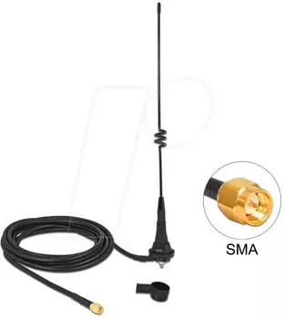 DeLock LPWAN 868 MHz SMA 3,5 dBi omnidirektional RG-58 C/U 2,5 m outdoor (12722)