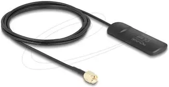 DeLock GSM UMTS LTE WLAN 2.4 GHz Antenne SMA Stecker 2 dBi omnidirektional starr schwarz (12050)