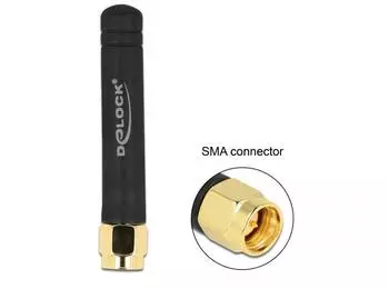 DeLock LPWAN 868MHz Antenne SMA omnidirektional 1,6dBi schwarz (12715)