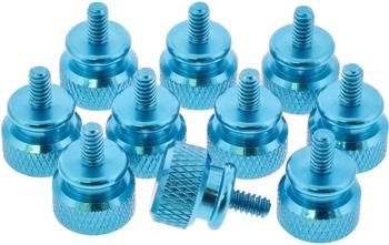 InLine Rändelschrauben für Gehäuse, Alu, blau, 10er Pack (77770B)