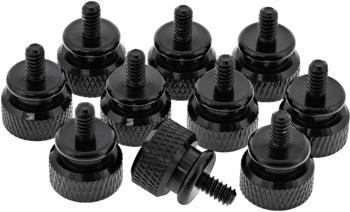 InLine Rändelschrauben für Gehäuse, Alu, schwarz, 10er Pack, 12mm (77770S)