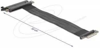 DeLock Riser Karte PCIe 3.0 x4 Stecker zu x16 Slot mit Kabel 30cm (81498)