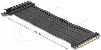 DeLock Riser Karte PCIe 5.0 x16 Stecker zu Slot mit Kabel 0,3m (81593)