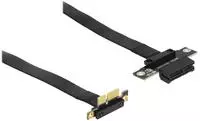 Delock Riser Karte PCI Express x1 Stecker 90&deg; gewinkelt zu Slot mit Kabel 30
