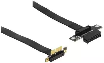 DeLock Riser Karte PCIe x1 Stecker 90° gewinkelt zu x1 Slot, 30cm Kabel (88023)