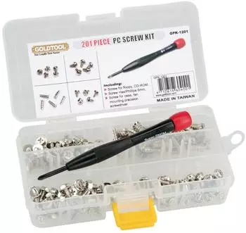 InLine PC Builder Kit Semi, Schraubenset mit Schraubendreher, 201-teilig (77785)