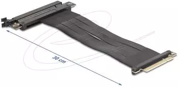 DeLock Riser Karte PCIe 3.0 x8 Stecker zu x16 Slot mit Kabel 0,3m (81499)