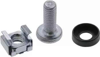InLine K&auml;figmutternset M6, je 100x K&auml;figmuttern, Unterlegscheiben, Schrauben (01950C)