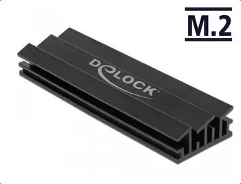 DeLock Kühlkörper für M.2 Modul 70mm, Aluminium, schwarz (18283)