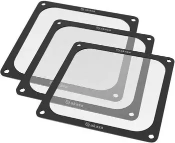 Akasa Magnetischer Nylon-Mesh PC-L&uuml;fterfilter 140mm, 3er-Pack (GRM14-M01-BKT3)